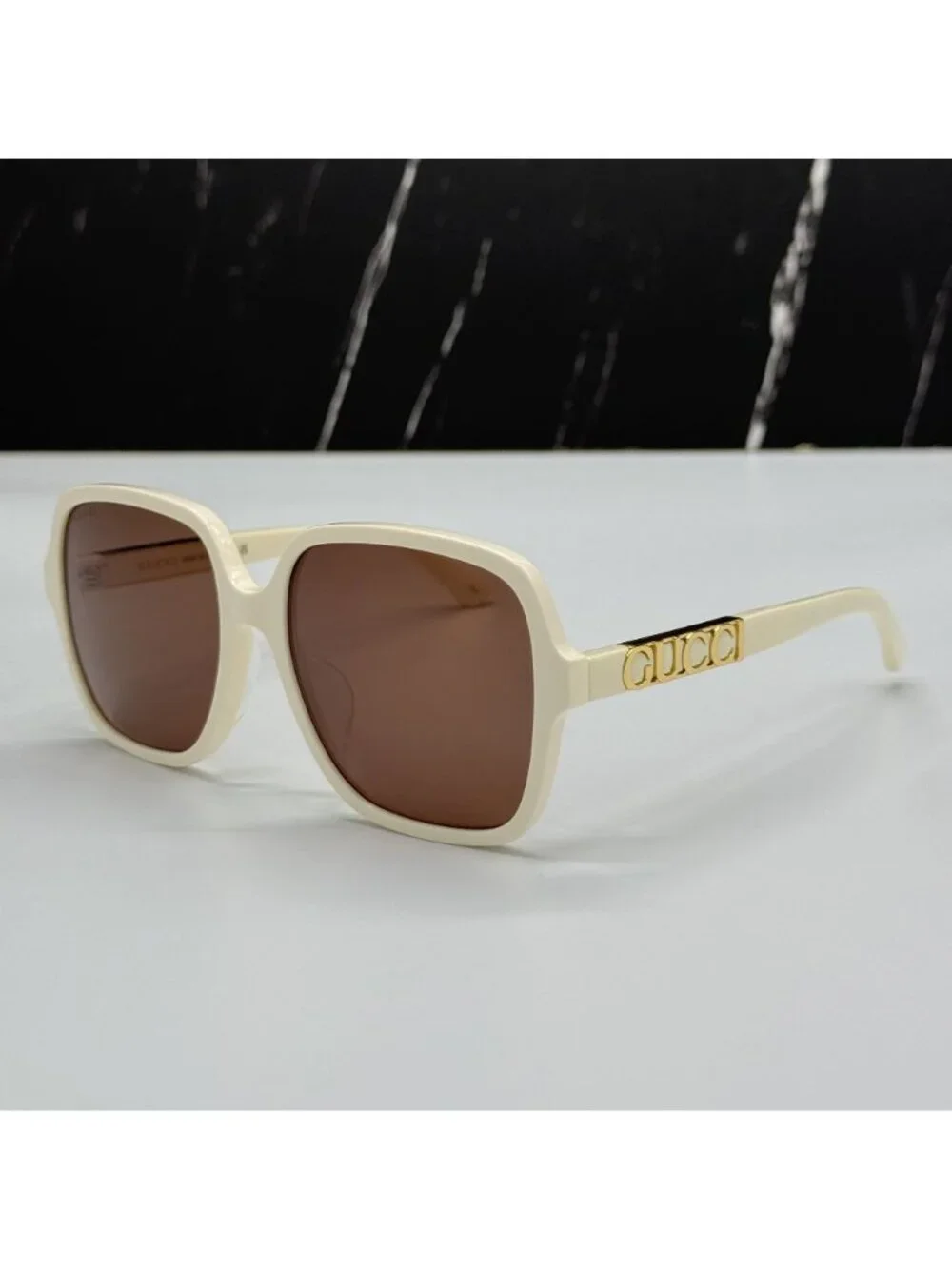 New Gucci GG1189SA 005 White Brown Women Sunglasses